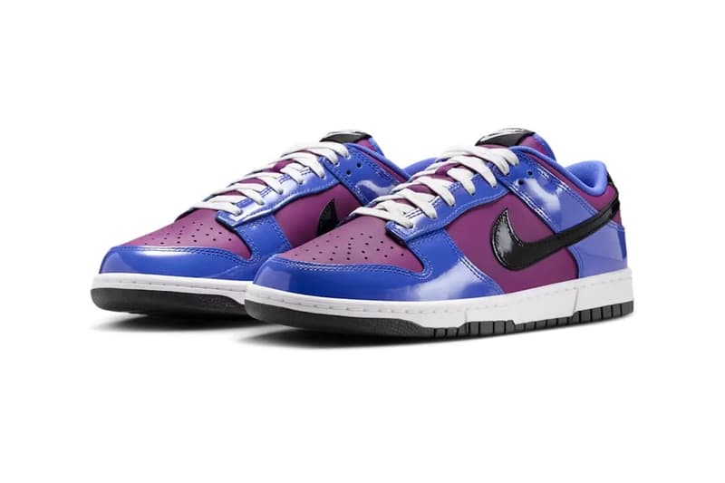 Nike Dunk Low Patent Leather Paramount Blue Black Laser Orange IB6400-400 IB6400-001 Release Info