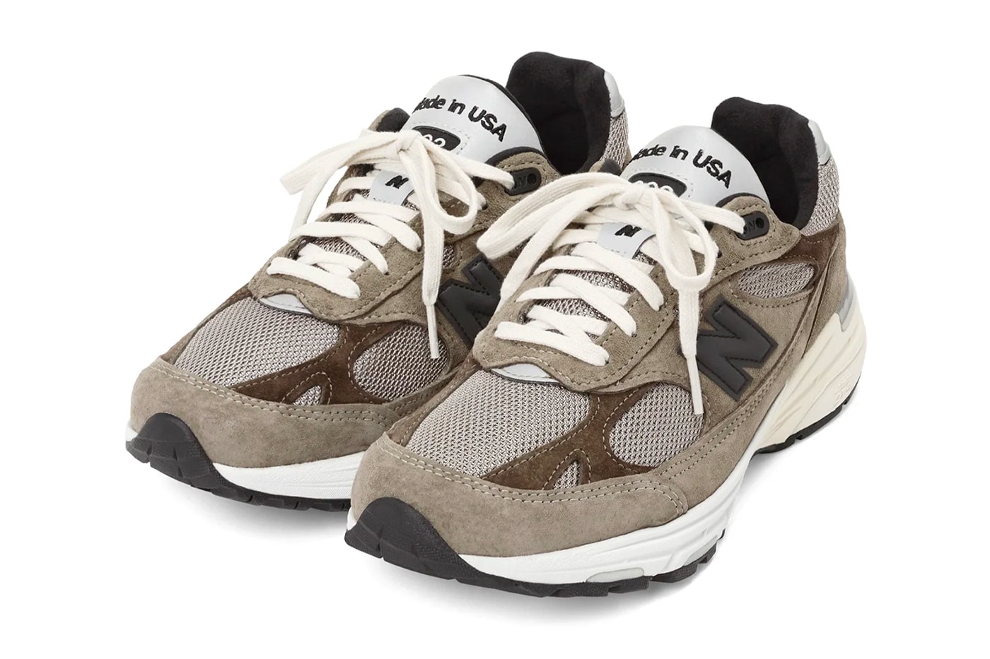 jjjjound new balance 993 made in usa brown white black sneakers collaboration official release date info photos price store list buying guide