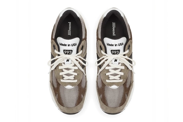 jjjjound new balance 993 made in usa brown white black sneakers collaboration official release date info photos price store list buying guide
