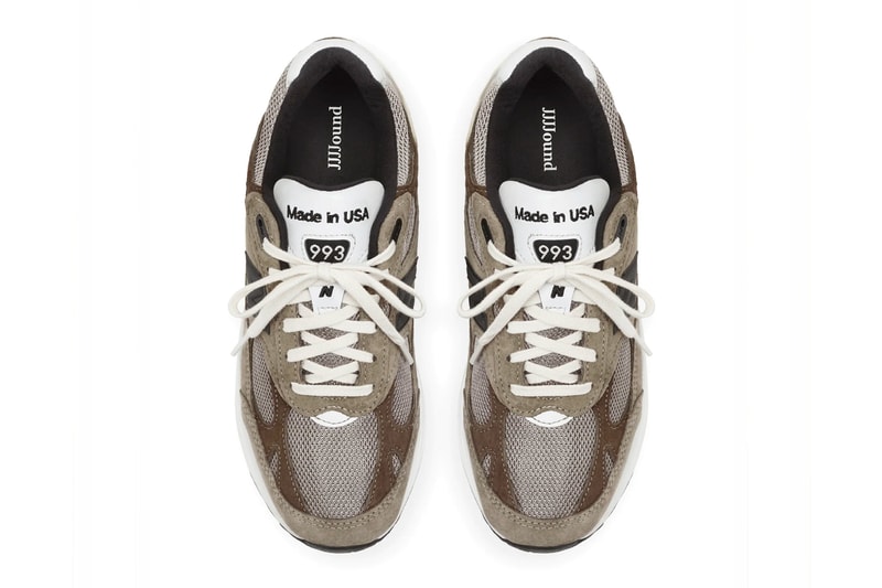 jjjjound new balance 993 made in usa brown white black sneakers collaboration official release date info photos price store list buying guide