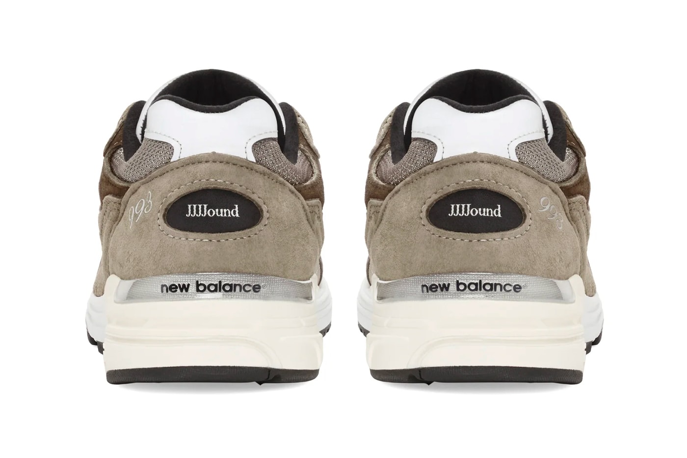 jjjjound new balance 993 made in usa brown white black sneakers collaboration official release date info photos price store list buying guide
