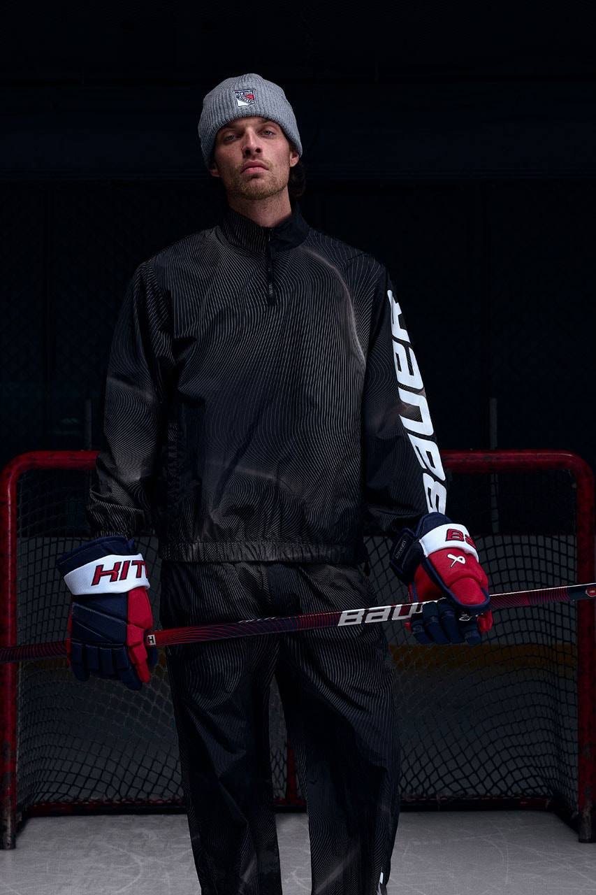 KITH Hits the Ice With the New York Rangers collab release info madison square garden Bauer, Mitchell & Ness, AVIREX and Inglasco puck jacket stick game tickets price mark messier jersey