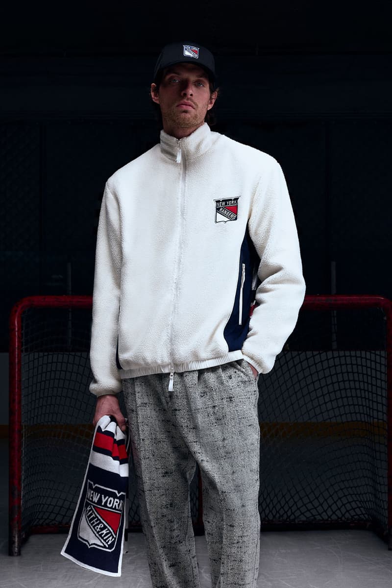 KITH Hits the Ice With the New York Rangers collab release info madison square garden Bauer, Mitchell & Ness, AVIREX and Inglasco puck jacket stick game tickets price mark messier jersey