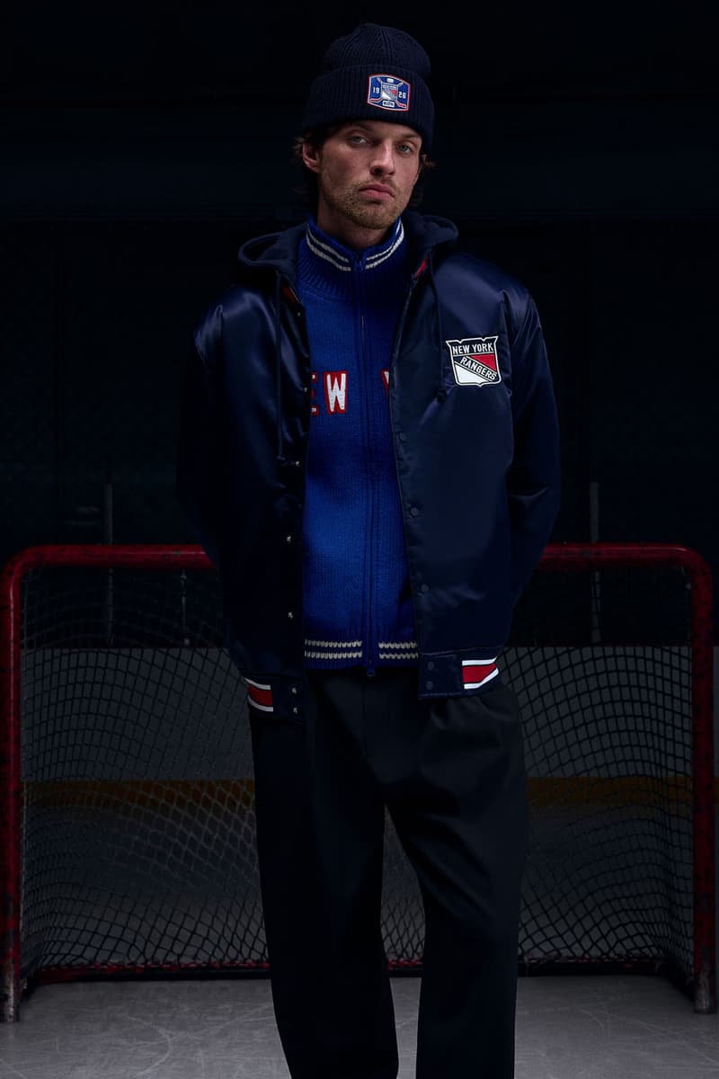 KITH Hits the Ice With the New York Rangers collab release info madison square garden Bauer, Mitchell & Ness, AVIREX and Inglasco puck jacket stick game tickets price mark messier jersey