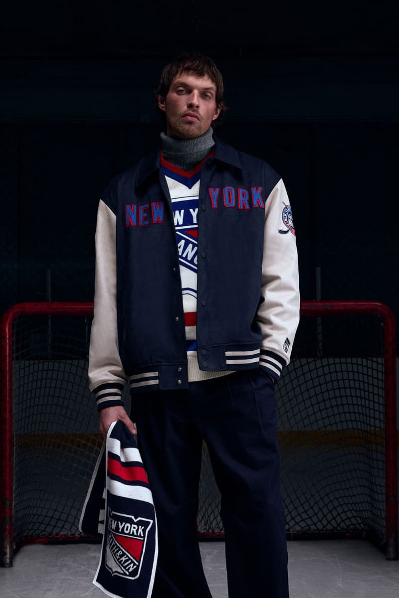 KITH Hits the Ice With the New York Rangers collab release info madison square garden Bauer, Mitchell & Ness, AVIREX and Inglasco puck jacket stick game tickets price mark messier jersey