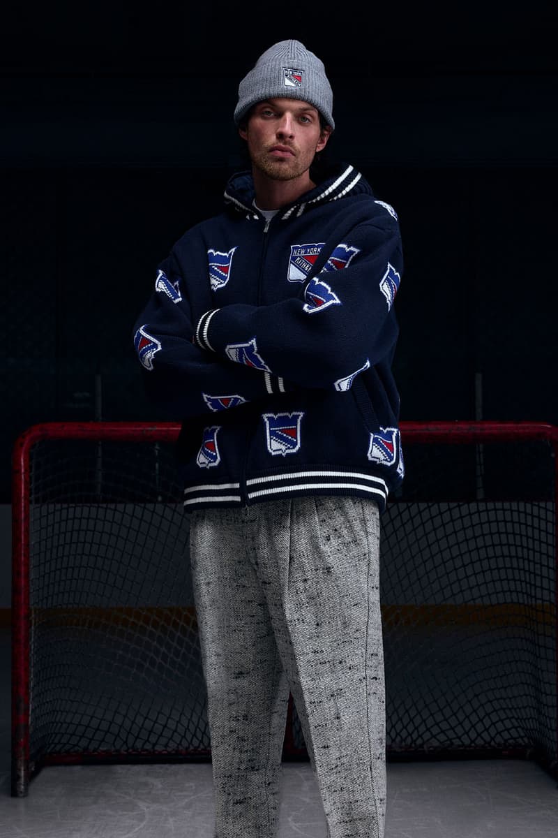 KITH Hits the Ice With the New York Rangers collab release info madison square garden Bauer, Mitchell & Ness, AVIREX and Inglasco puck jacket stick game tickets price mark messier jersey