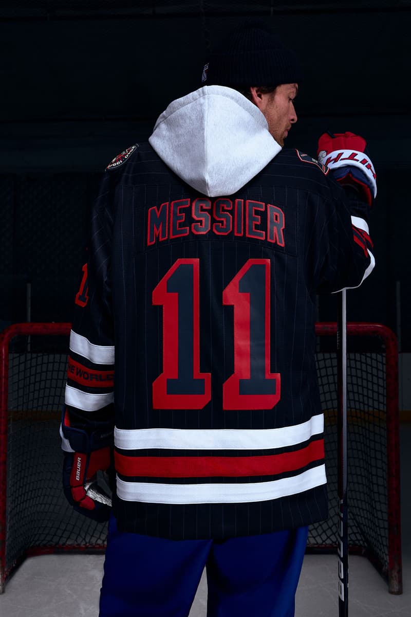 KITH Hits the Ice With the New York Rangers collab release info madison square garden Bauer, Mitchell & Ness, AVIREX and Inglasco puck jacket stick game tickets price mark messier jersey