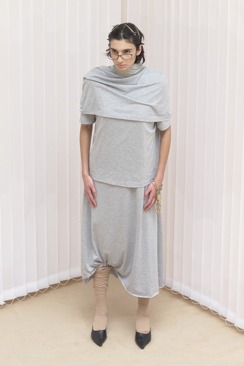 Natasha Zinko Pre-Fall 2025 Merges Corporate and Casual Silhouettes lookbook collection modern reality deconstructed hoodies signature subversive 