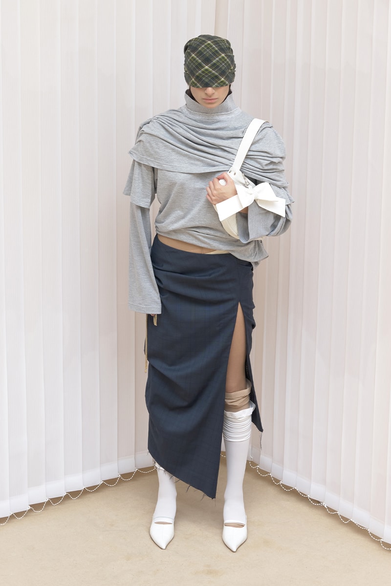 Natasha Zinko Pre-Fall 2025 Merges Corporate and Casual Silhouettes lookbook collection modern reality deconstructed hoodies signature subversive 