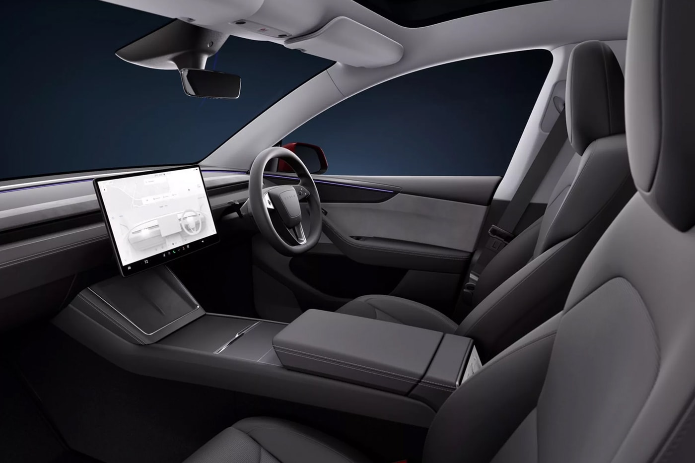 Tesla Reveals 2025 Updated Version of the Model Y Juniper elon musk electci cars new interiors tech upgrades