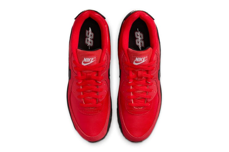 Official Look at the Nike Air Max 90 "Speed Red" Speed Red/Black-White IF0670-600 swoosh