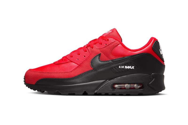 Official Look at the Nike Air Max 90 "Speed Red" Speed Red/Black-White IF0670-600 swoosh