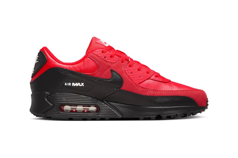 Official Look at the Nike Air Max 90 "Speed Red" Speed Red/Black-White IF0670-600 swoosh