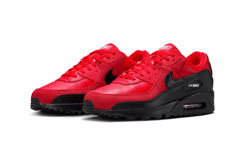 Official Look at the Nike Air Max 90 "Speed Red" Speed Red/Black-White IF0670-600 swoosh