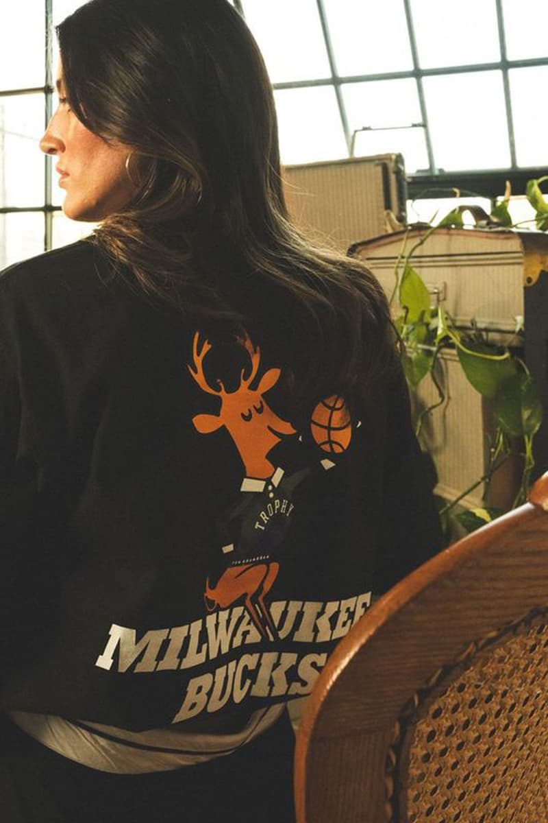 Trophy Hunting x Milwaukee Bucks Connect on Courtside-Ready Capsule release info price drop hoodie coach jacket nba basketball