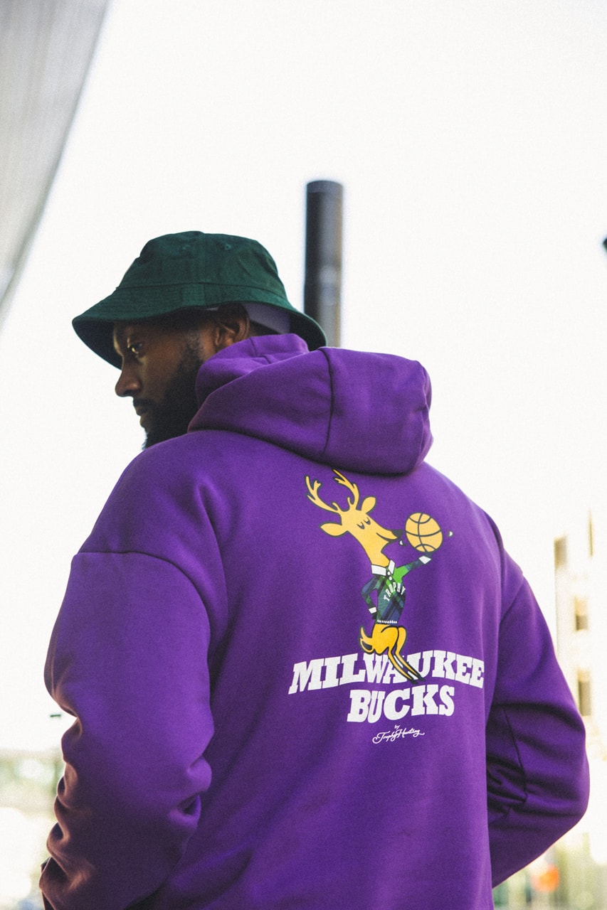 Trophy Hunting x Milwaukee Bucks Connect on Courtside-Ready Capsule release info price drop hoodie coach jacket nba basketball