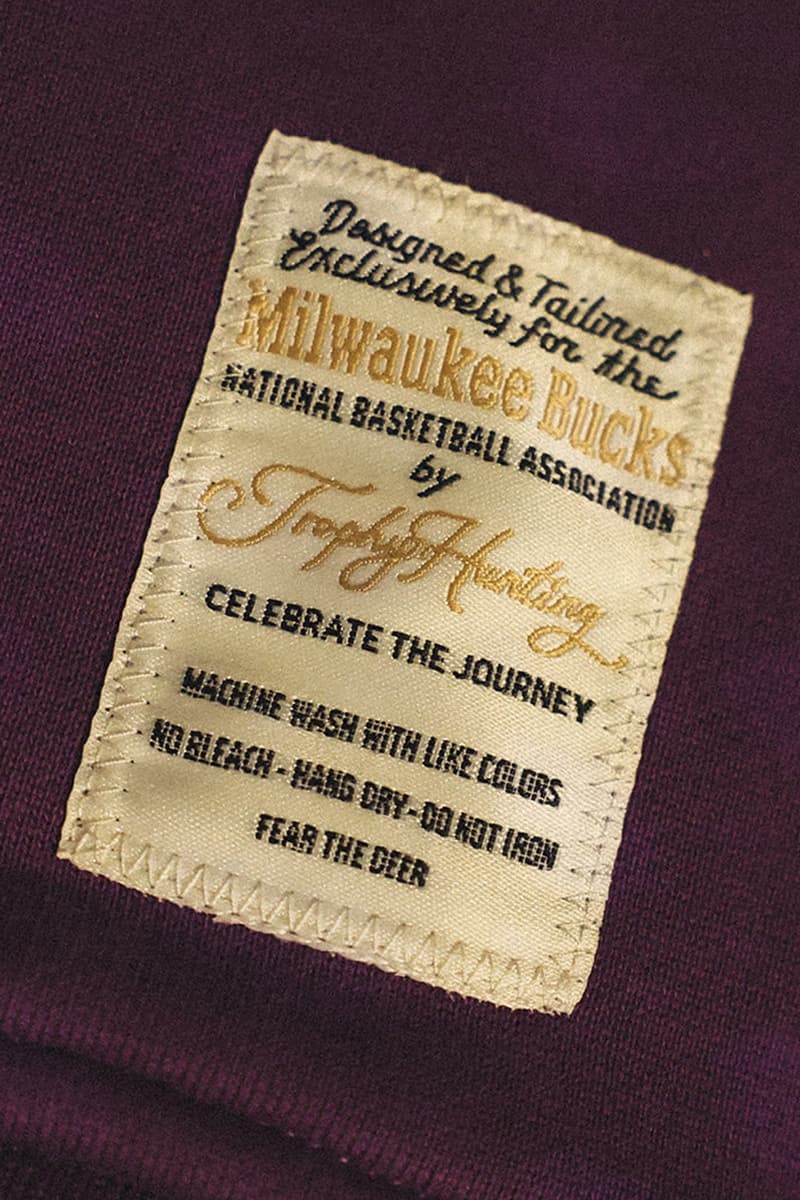 Trophy Hunting x Milwaukee Bucks Connect on Courtside-Ready Capsule release info price drop hoodie coach jacket nba basketball