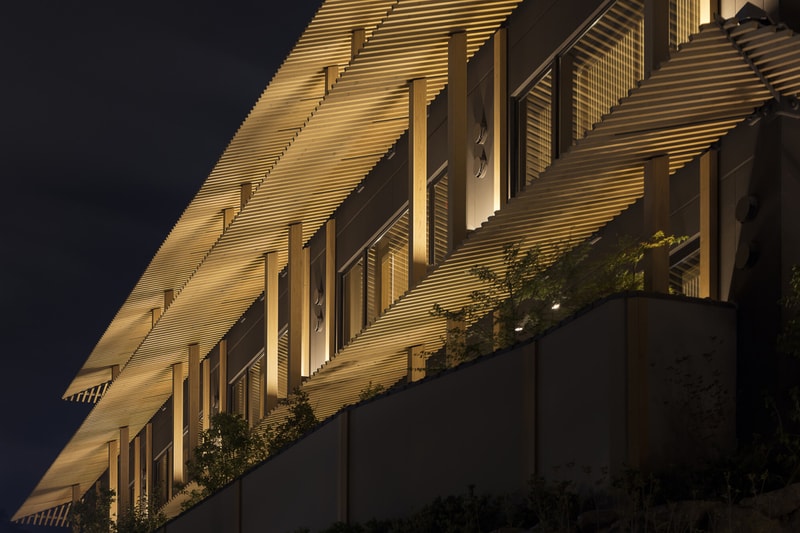 Kengo Kuma Banyan Tree Higashiyama Kyoto Hotel Architecture Japan noh stage bamboo pavilion onsen 