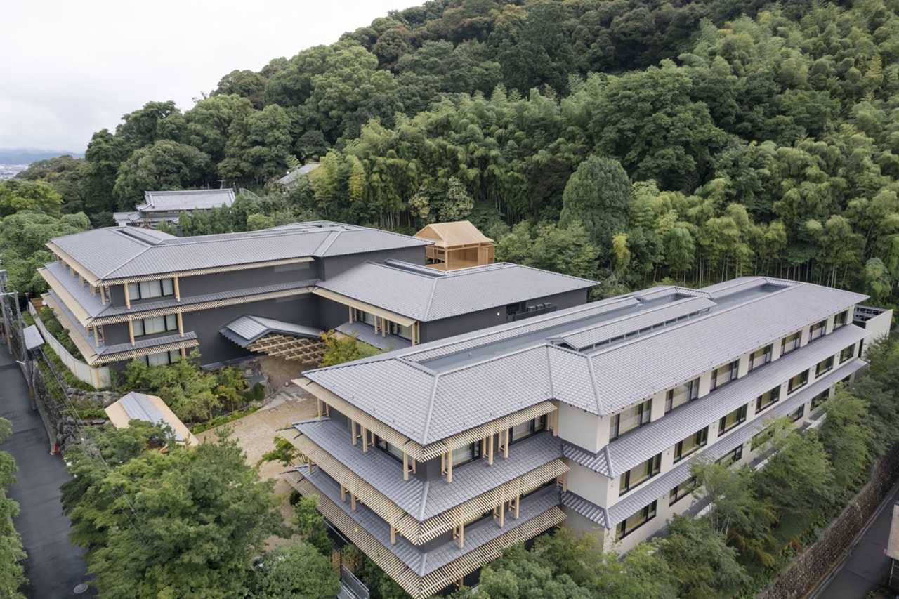 Kengo Kuma Banyan Tree Higashiyama Kyoto Hotel Architecture Japan noh stage bamboo pavilion onsen 