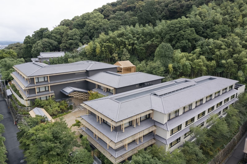 Kengo Kuma Banyan Tree Higashiyama Kyoto Hotel Architecture Japan noh stage bamboo pavilion onsen 