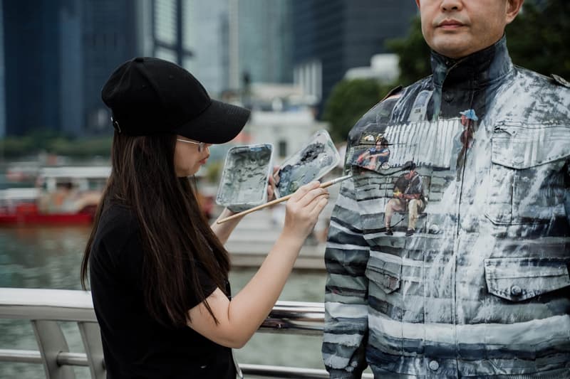 Liu Bolin Hiding in Singapore Performance Singapore Art Week Artwork