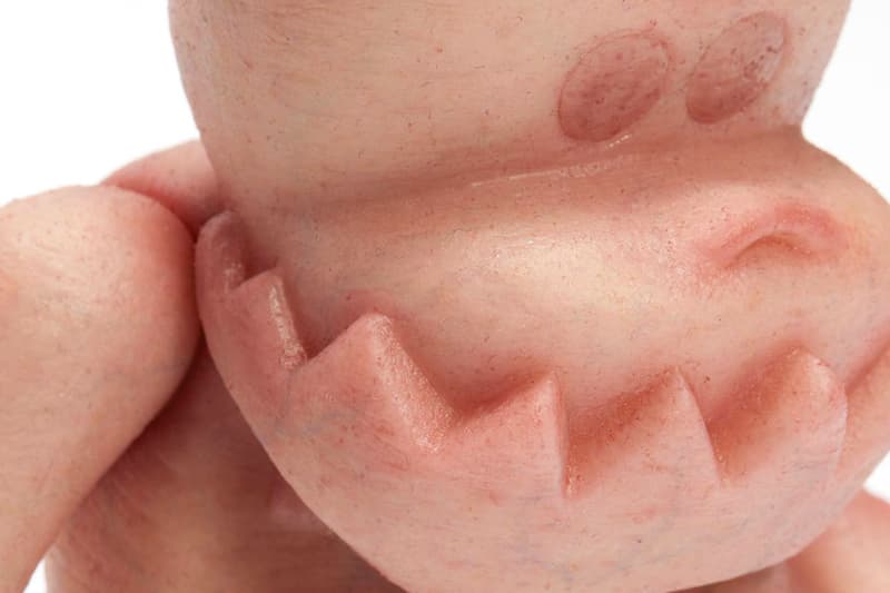 doooo x BOUNTY HUNTER Drop Flesh-Covered Skull-kun art skin release info apparel hoodie japan mother factory artist