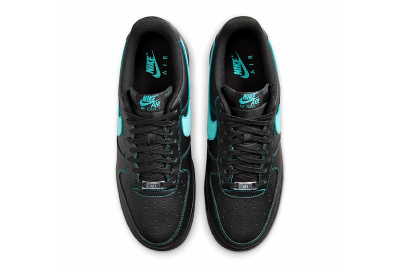 Nike Air Force 1 Low “Black Tiffany” “Black/Aurora Green” HQ2037-002 Release Info