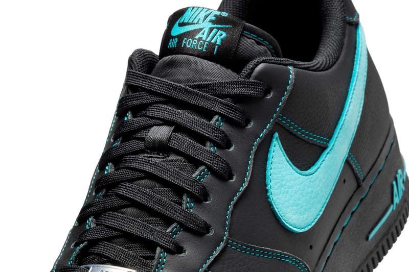 blue and green air force ones