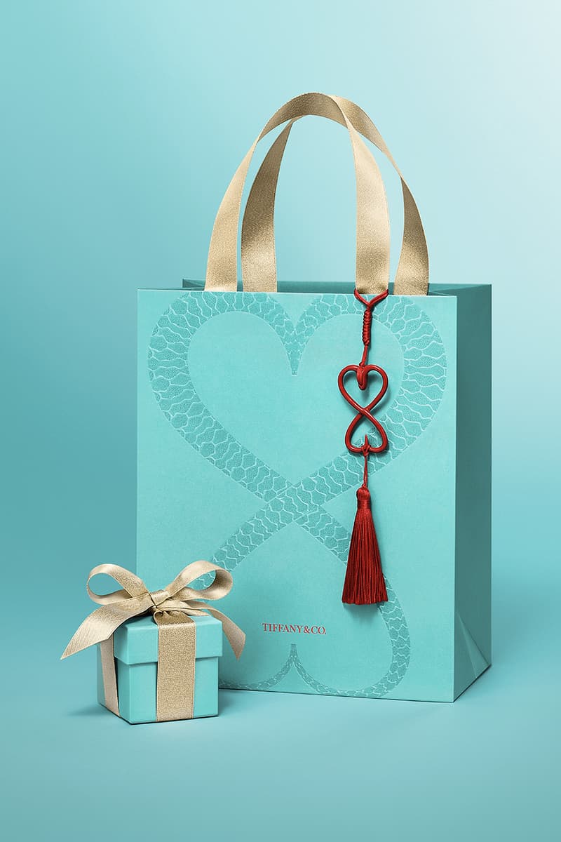 Oscar Wang Tiffany & Co. Chinese New Year Collaboration Info Year of the Snake figure-eight knot Blanc de Chine packaging