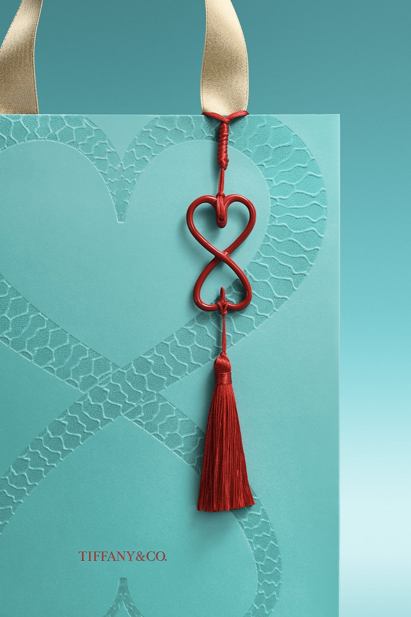 Oscar Wang Tiffany & Co. Chinese New Year Collaboration Info Year of the Snake figure-eight knot Blanc de Chine packaging