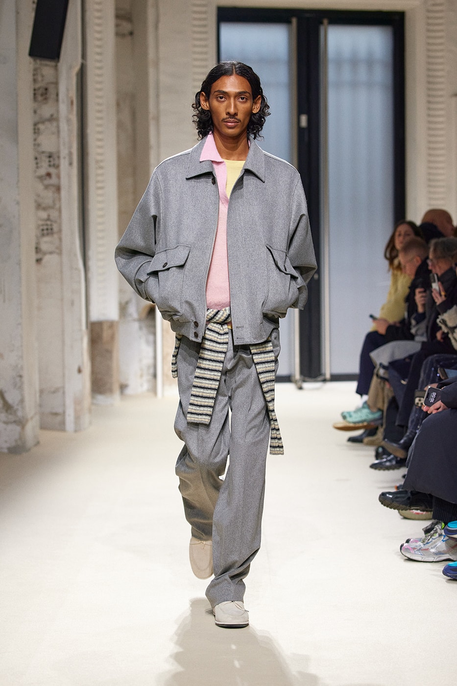 AURALEE FW25 Paris Fashion Week Collection japanese label ryota iwai new balance new balance t500 collaboration runway