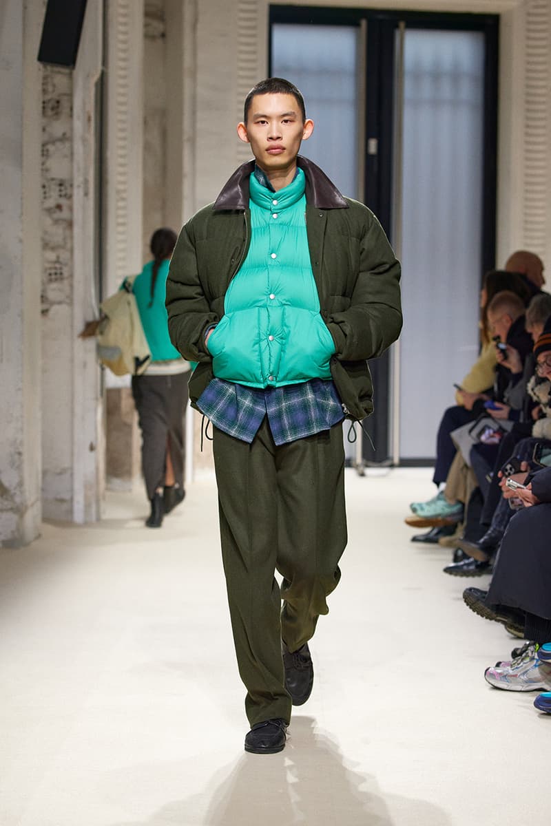 AURALEE FW25 Paris Fashion Week Collection japanese label ryota iwai new balance new balance t500 collaboration runway