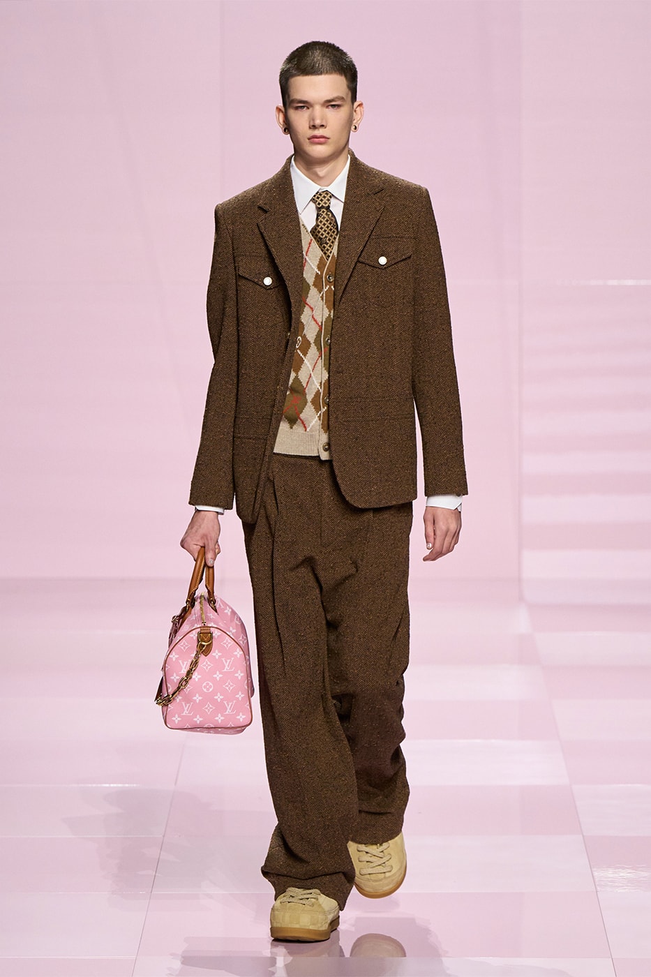 Pharrell and NIGO Prove That Working With Friends Is a Winning Combination for Louis Vuitton FW25 buttersoft skatewear skateboarding shoes collaboration shoes sneakers varsity jackets Callum Turner, J-Hope, Idris Elba, Chris Paul, Victor Wembanyama, Travis Scott