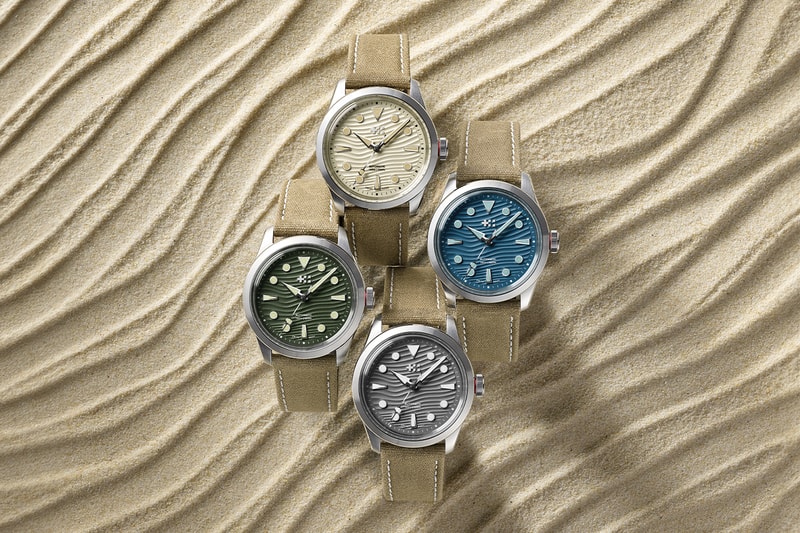 Christopher Ward C65 Dune Aeolian Collection Automatic Bronze COSC GMT Silica grey Eve blue Marram green White Sand Sellita info