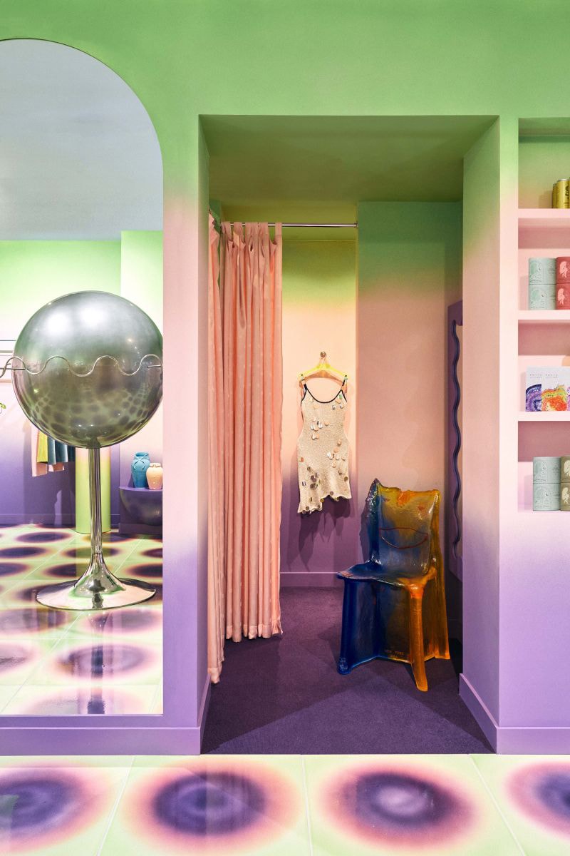 Uchronia Creates Space-Age Style Interiors for Koibird's London Boutique
