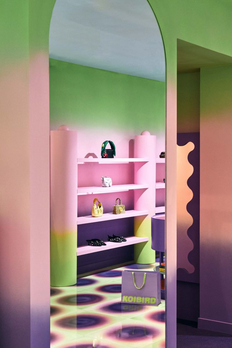 Uchronia Creates Space-Age Style Interiors for Koibird's London Boutique