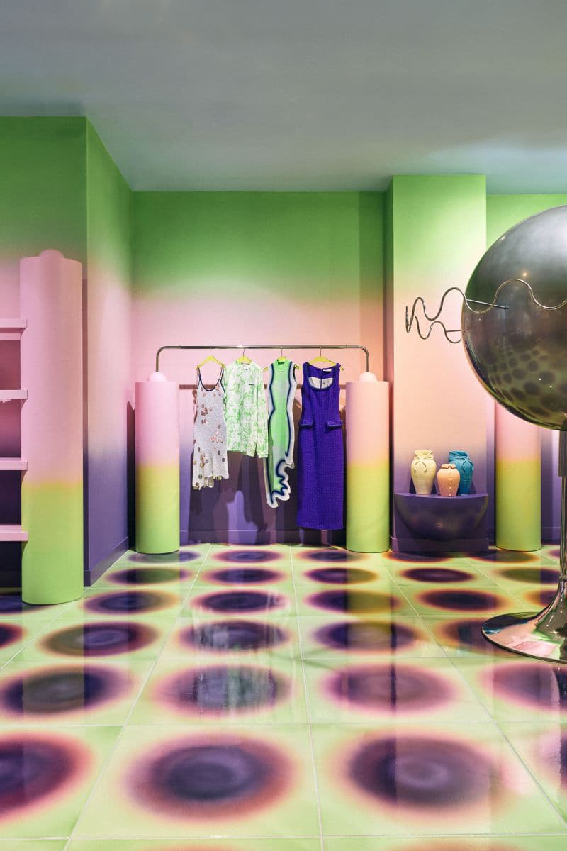 Uchronia Creates Space-Age Style Interiors for Koibird's London Boutique