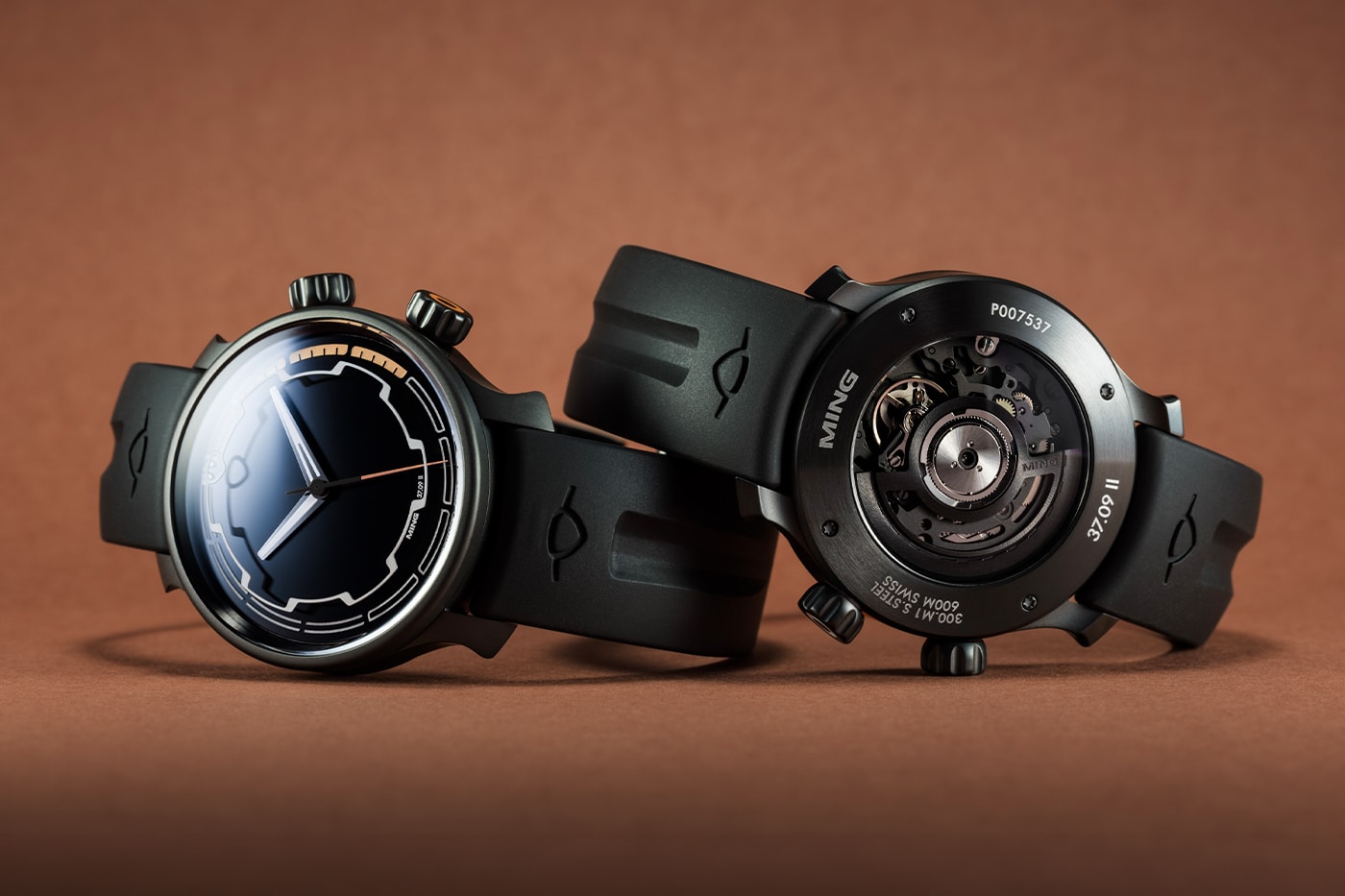 MING 37.09 Uni Watch Release Info sea urchins orange Super-LumiNova MING SW300.M1 movement