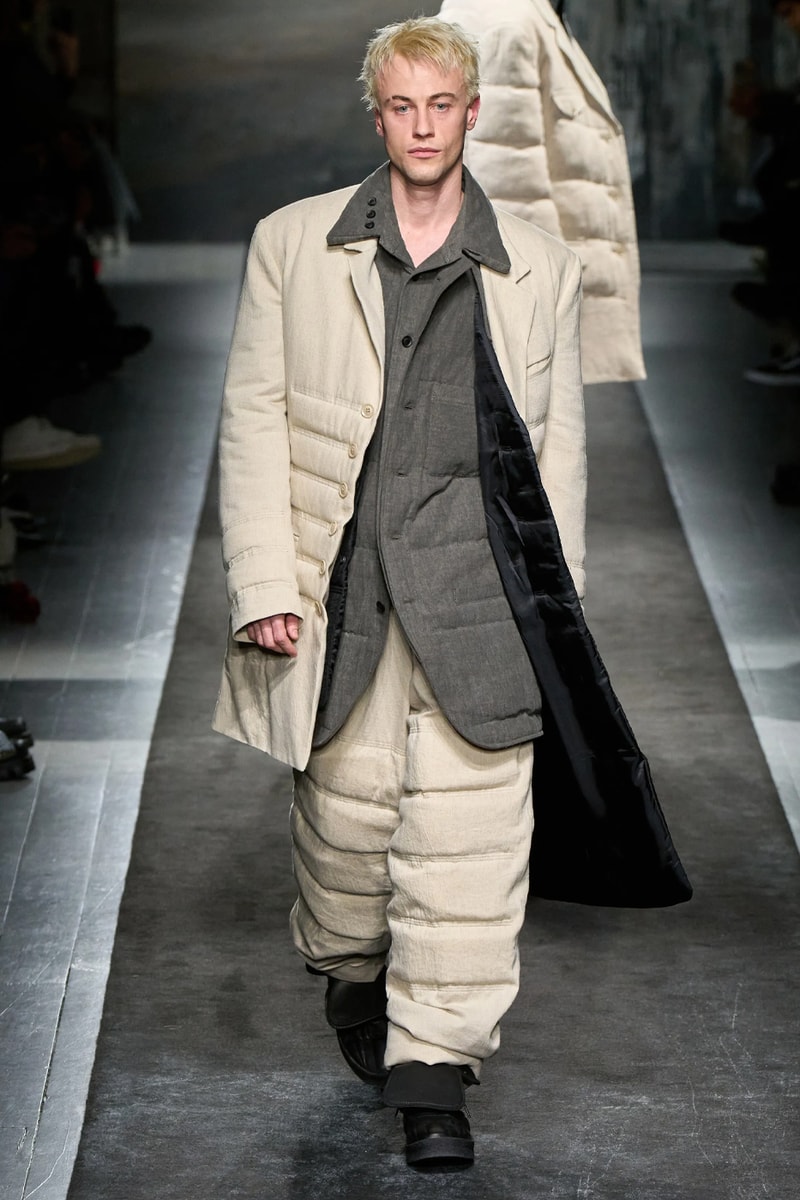 Yohji Yamamoto FW25 Paris Fashion Week Collection puffer jackets padded weather ready