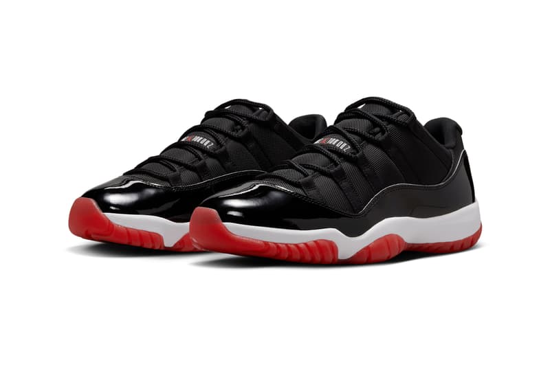 air michael jordan brand 11 low bred black white red 2025 official release date info photos price store list buying guide fv5104 006