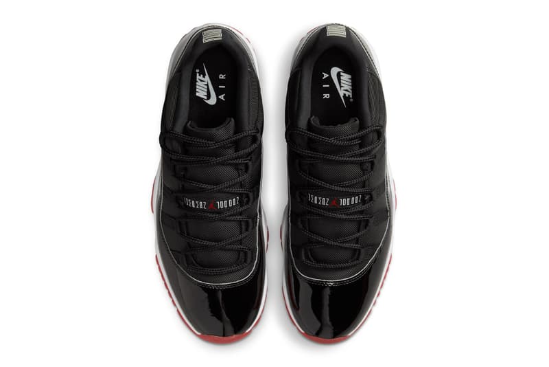 air michael jordan brand 11 low bred black white red 2025 official release date info photos price store list buying guide fv5104 006