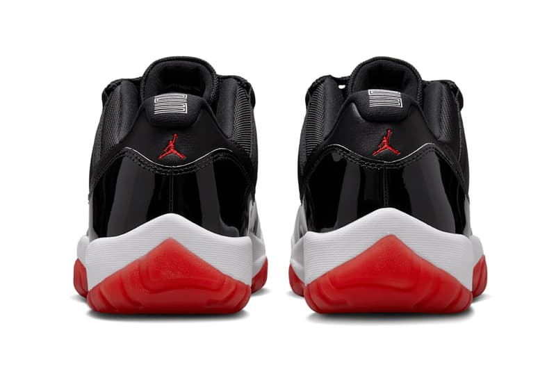 air michael jordan brand 11 low bred black white red 2025 official release date info photos price store list buying guide fv5104 006