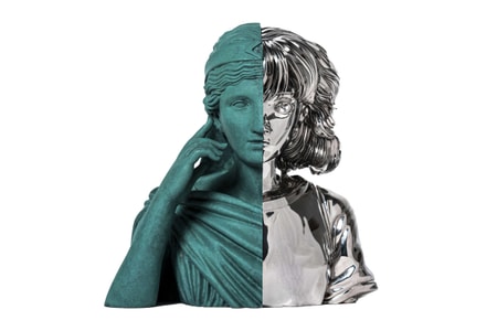 Anime and Antiquity Collide in Daniel Arsham's 'SPLIT BUST' Sculpture