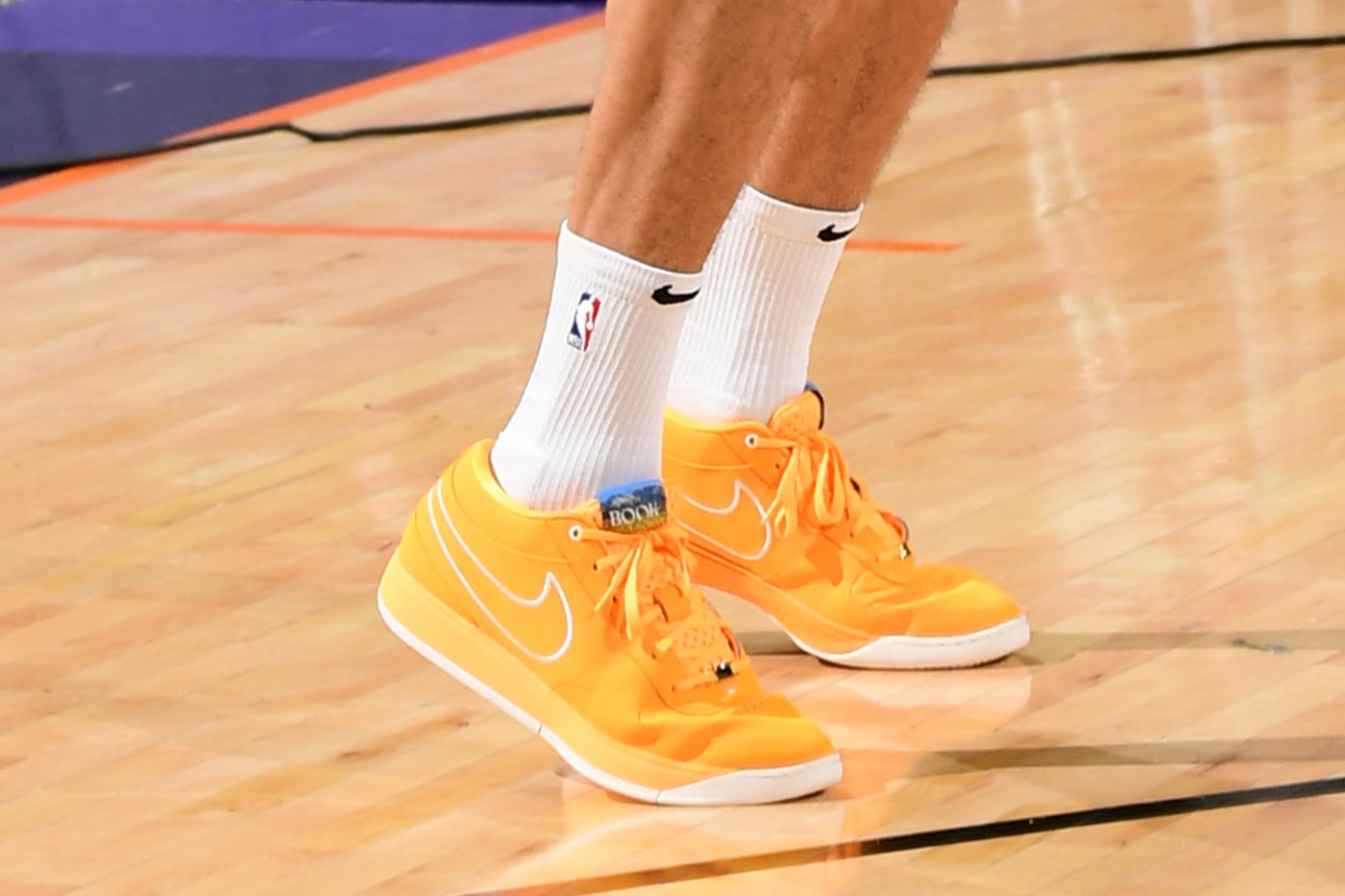 Devin Booker Debuts Nike Book 1 “Aspen Corner” PE phoenix suns nba basketball player golden yellow