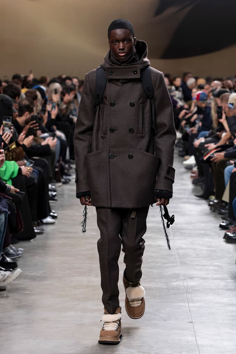 sacai FW25 Paris Fashion Week Collection Carhartt WIP ugg collaboration jm weston collab chitose abe japanese brand bomber jackets where the wild things are