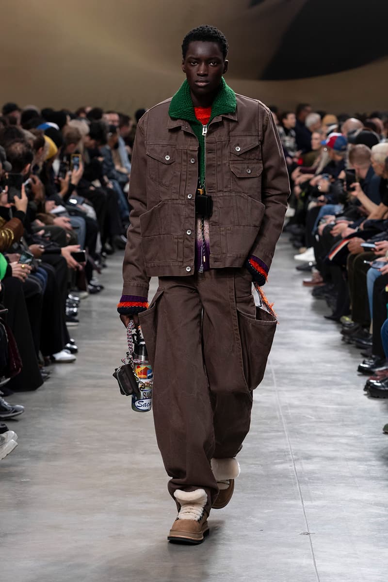 sacai FW25 Paris Fashion Week Collection Carhartt WIP ugg collaboration jm weston collab chitose abe japanese brand bomber jackets where the wild things are