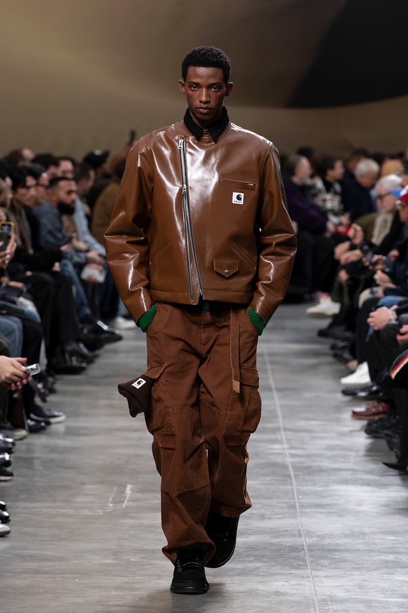 sacai FW25 Paris Fashion Week Collection Carhartt WIP ugg collaboration jm weston collab chitose abe japanese brand bomber jackets where the wild things are