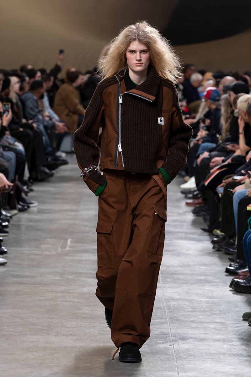 sacai FW25 Paris Fashion Week Collection Carhartt WIP ugg collaboration jm weston collab chitose abe japanese brand bomber jackets where the wild things are