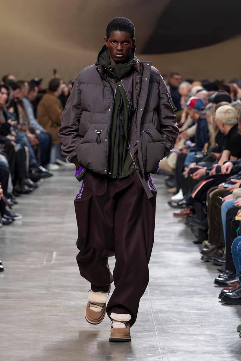 sacai FW25 Paris Fashion Week Collection Carhartt WIP ugg collaboration jm weston collab chitose abe japanese brand bomber jackets where the wild things are