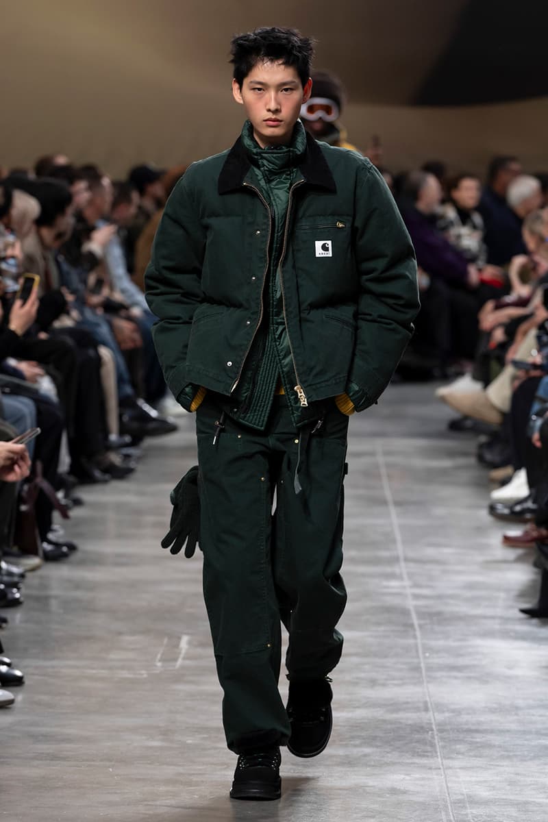 sacai FW25 Paris Fashion Week Collection Carhartt WIP ugg collaboration jm weston collab chitose abe japanese brand bomber jackets where the wild things are